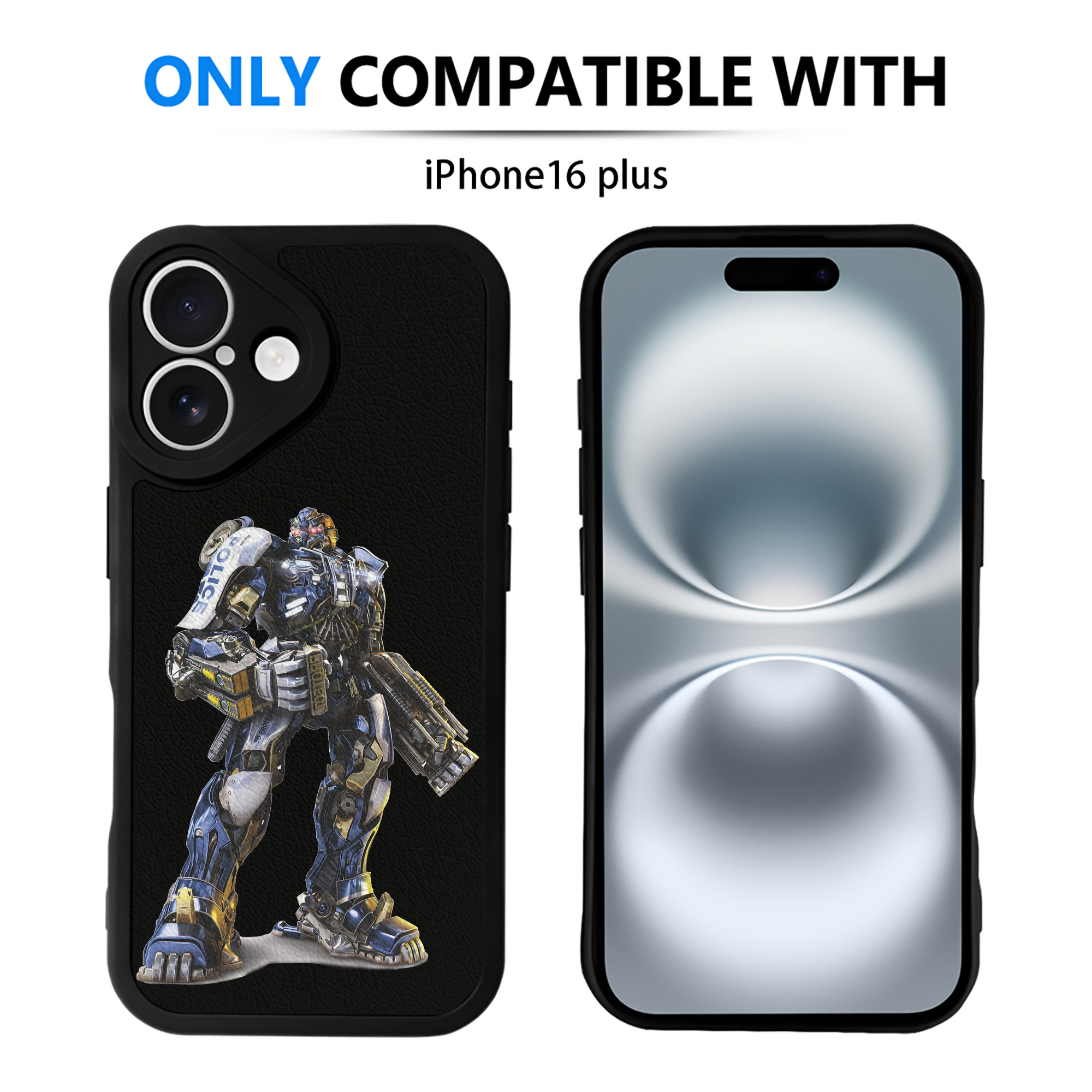 （画像用） Transformers トランスフォーマー 【iPhone 16シリーズ対応】シリコンスマホケース（レザー調） 材質：シリコン